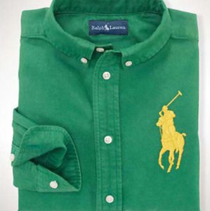 Зеленая рубашка Ralph Lauren