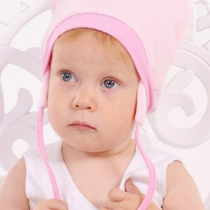 Велюровая шапка "Pink" Модный карапуз