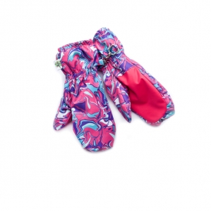 Рукавицы для девочки непромокаемые "Art pink" Модный карапуз