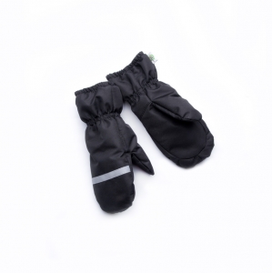 Рукавицы непромокаемые для мальчика "Черные" Модный карапуз 