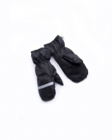 Рукавицы непромокаемые для мальчика "Черные" Модный карапуз 